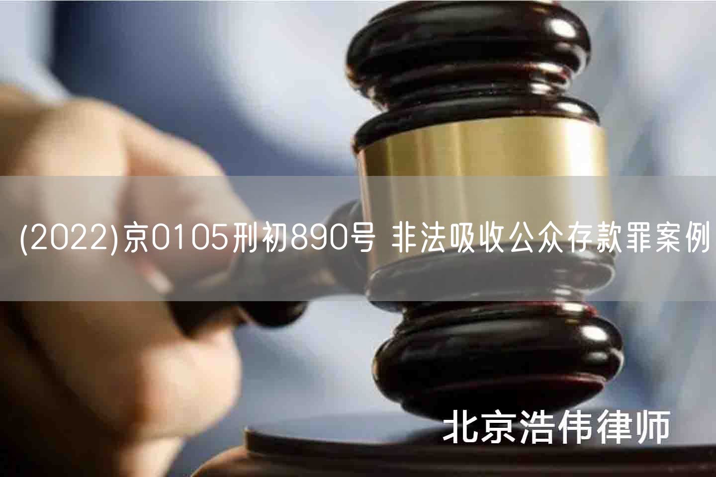 (2022)京0105刑初890号 非法吸收公众存